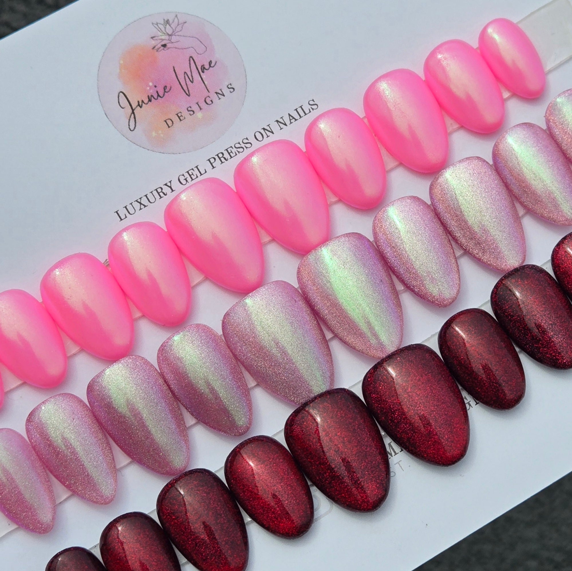 Custom Chrome and Cat Eye Press on Nails - The 3 Piece Bundle