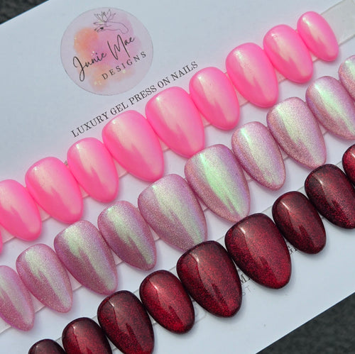 Custom Chrome and Cat Eye Press on Nails - The 3 Piece Bundle