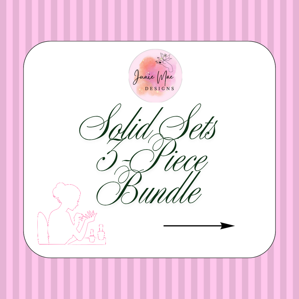 Custom Solid Press on Nails - The 3 Piece Bundle