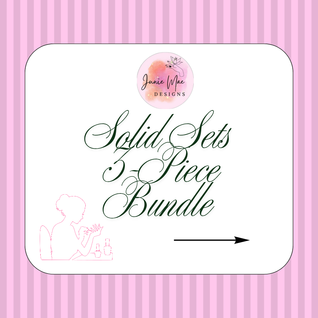 Custom Solid Press on Nails - The 3 Piece Bundle